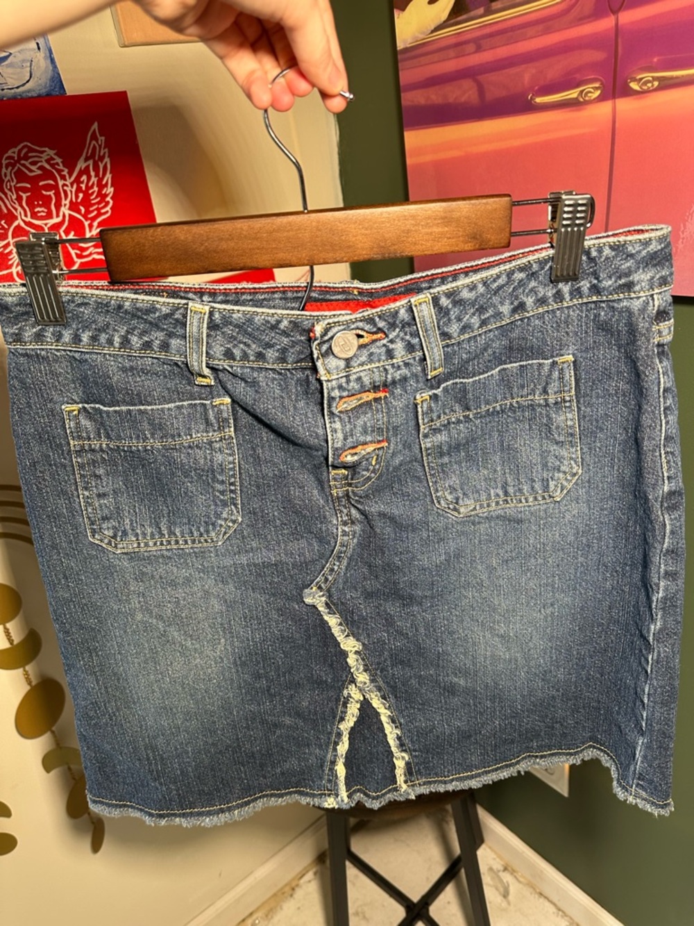 BONGO Denim Midi Skirt in Blue